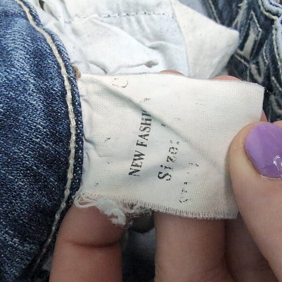 Miss Chic USA White Stitching Y2K Ultra Low Rise Jeans - Picture 8 of 9